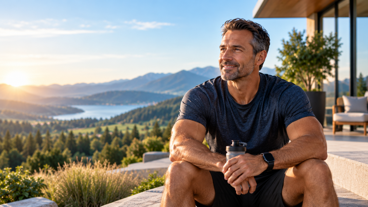 Active men's wellness lifestyle